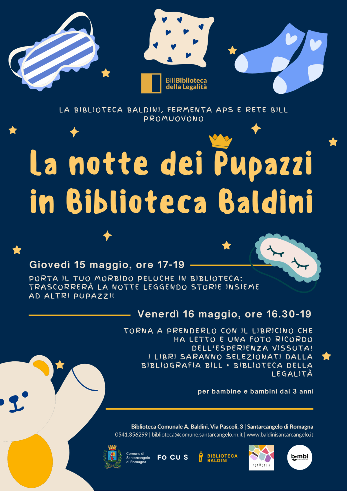 La notte dei pupazzi in biblioteca 2025